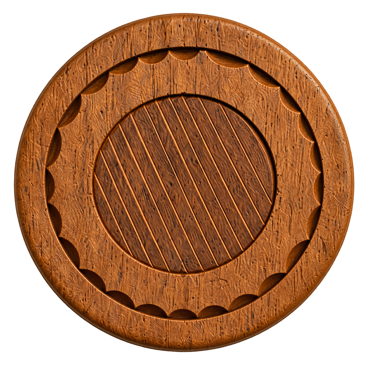 Alen carved wooden rain symbol